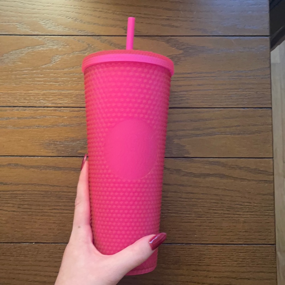 Neon Pink Starbucks Tumbler